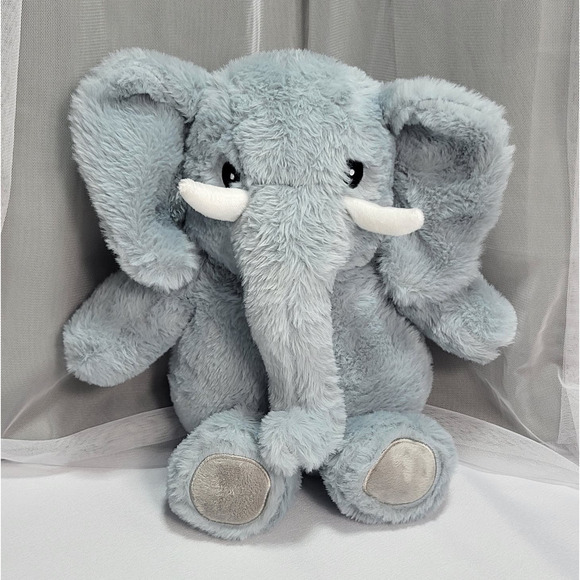 Cozy Friends 15" Grey Elephant Stuffed Plush Reusable Hot/Cold Therapy - Picture 2 of 9